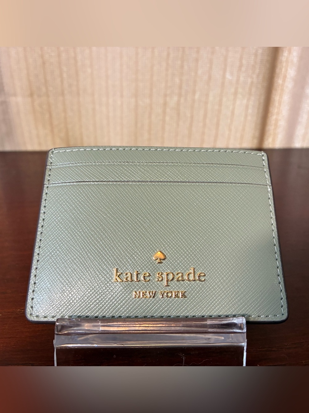 kate spade Dusty Pine Leather Card Holder NWT